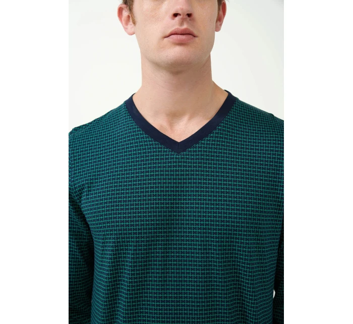 Vamp - Pánská noční košile  21604 zeleno-černá - Vamp