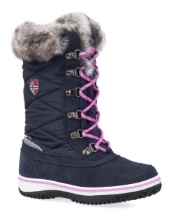 Dívčí sněhule zimní boty pro dívky námořnická modrá model 21351228 - Trollkids