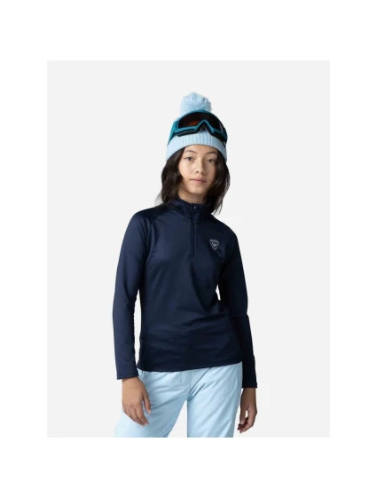 Mikina ROSSIGNOL Girl 1/2 Zip Warm Stretch navy blue Mikina ROSSIGNOL Girl 1/2 Zip Warm Stretch navy blue