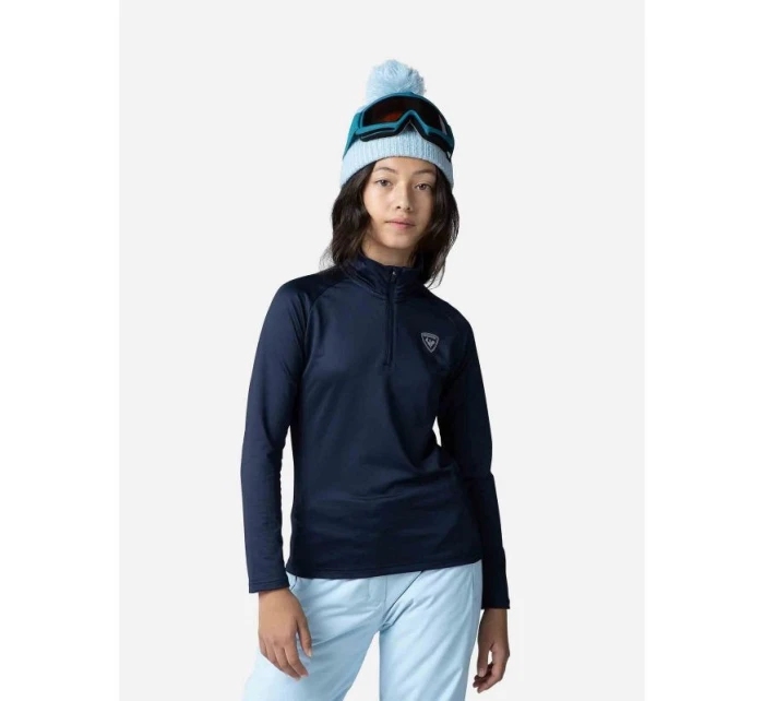 Mikina ROSSIGNOL Girl 1/2 Zip Warm Stretch navy blue Mikina ROSSIGNOL Girl 1/2 Zip Warm Stretch navy blue