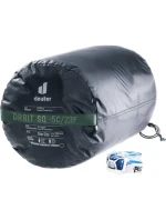 Syntetický spací pytel Deuter Orbit SQ -5 (200 cm) pravý - břečťan/růžový Syntetický spací pytel Deuter Orbit SQ -5 (200 cm) pravý - břečťan/růžový
