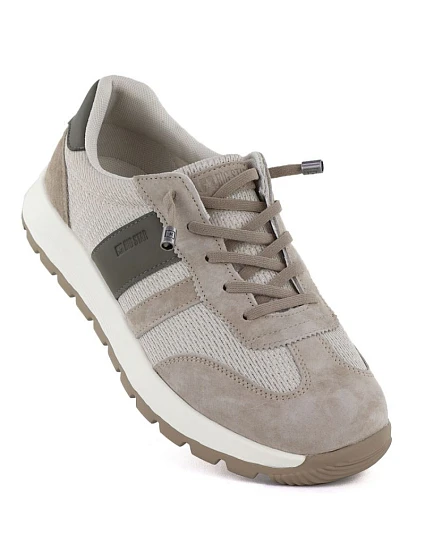 Pánské béžové kožené sportovní polobotky model 22060603 - Big Star