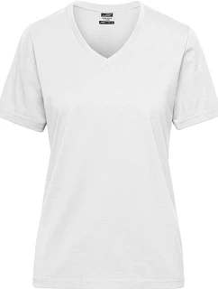 Daiber JN 1807 Dámské pracovní tričko z bio bavlny - Solid 02.1807 white