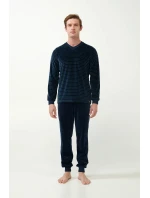 Sametové pruhované pyžamo model 20517137 - Vamp