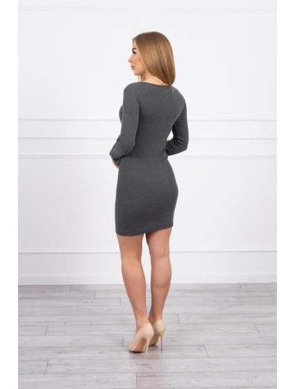 Šaty se zlatým řetízkem grafitové Šaty se zlatým řetízkem grafitové