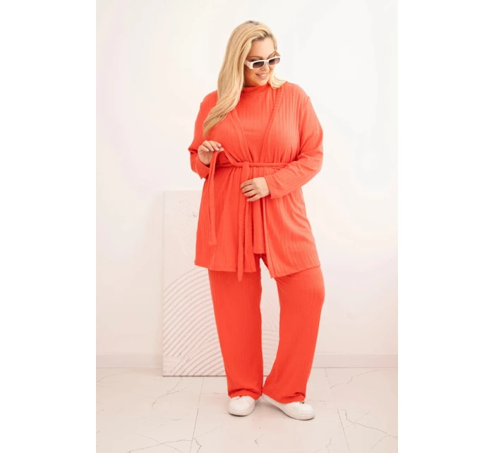 Dámská souprava Plus Size model 21399812 malinová - K-Fashion