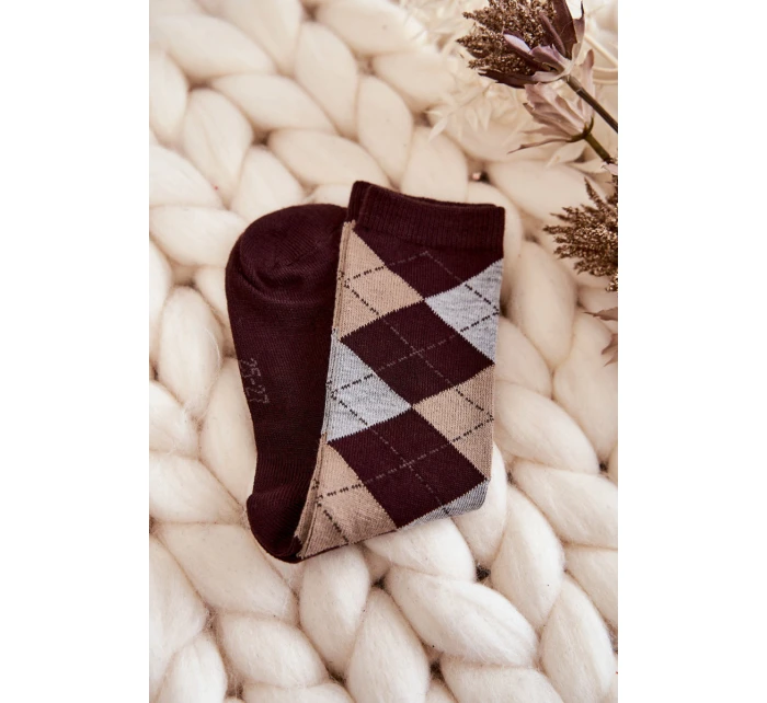 vysoké kostkované ponožky vícebarevné model 21604824 - Just Play