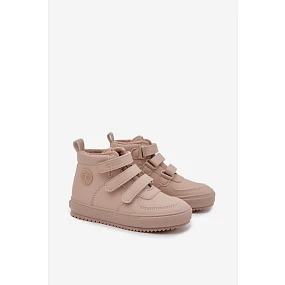 Zateplené boty sneakers dětské na suchý zip Big Star SS374072 béžové Zateplené boty sneakers dětské na suchý zip Big Star SS374072 béžové