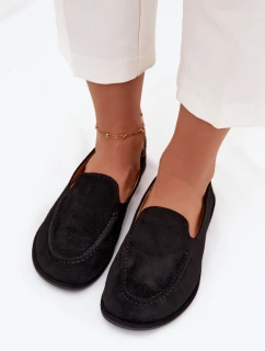 Dámské mokasíny z eko semiše Miryelle – černé