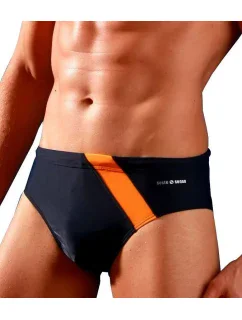 Pánské plavkové slipy BD 411 šedo/oranžové - Sesto Senso