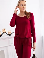 Viskózová kombinéza 1065 vínová - Koucla