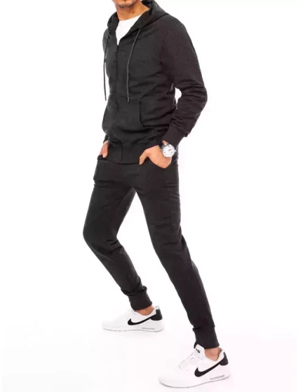 Pánské tmavě šedé tepláky Dstreet AX0536