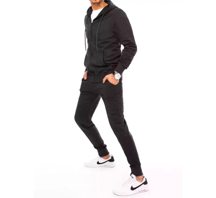 Pánské tmavě šedé tepláky Dstreet AX0536