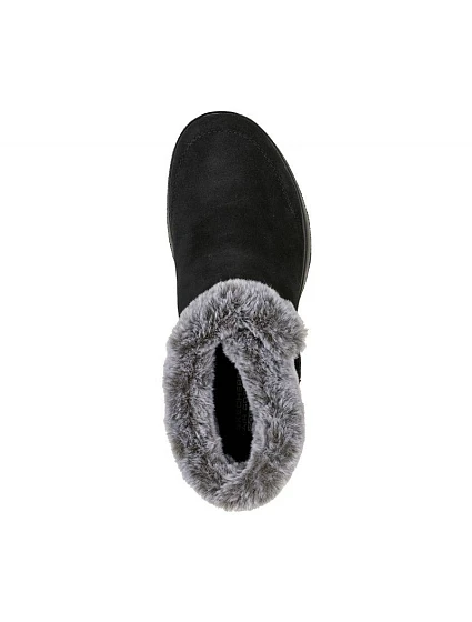 JOY dámské zimní boty ze semišové kůže s kožešinou černé dámské model 21349811 - Skechers JOY dámské zimní boty ze semišové kůže s kožešinou černé dámské model 21349811 - Skechers