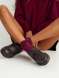 Dámské Bavlněné Ponožky S model 21683156 Bordó - Milena