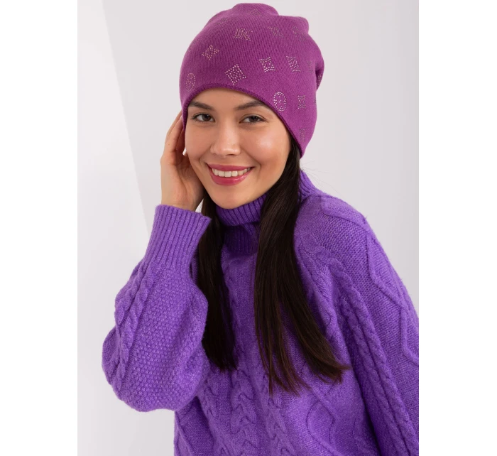 Czapka AT CZ model 19034389 fioletowy - FPrice Czapka AT CZ model 19034389 fioletowy - FPrice