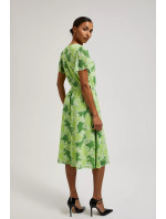 Dámské vzorované šaty MOODO - zelené