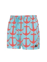 Pánské plavkové kraťasy Happy Self SM29-22 sv. modrá-vzor - Self