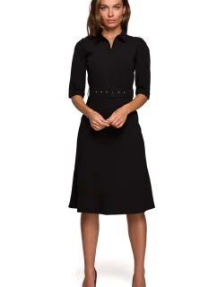 Dámské šaty model 19453710 černé - STYLOVE