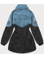 Světle modro-černá volná džínová bunda (B9791-5001) - Goodlooking Světle modro-černá volná džínová bunda (B9791-5001) - Goodlooking