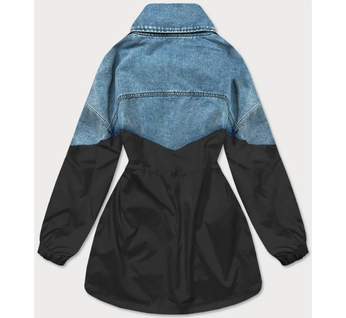 Světle modro-černá volná džínová bunda (B9791-5001) - Goodlooking Světle modro-černá volná džínová bunda (B9791-5001) - Goodlooking