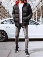 Pánská oboustranná zimní bunda černá FashionStreet TX4217 Pánská oboustranná zimní bunda černá FashionStreet TX4217