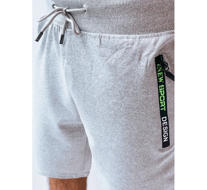 FashionStreet pánské světle šedé teplákové kraťasy SX2228