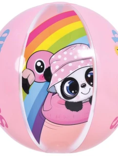 PLÁŽOVÝ MÍČ NAFUKOVACÍ PANDA 40CM 53014 RŮŽOVÁ
