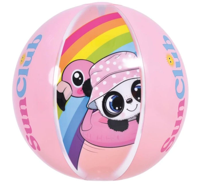 PLÁŽOVÝ MÍČ NAFUKOVACÍ PANDA 40CM 53014 RŮŽOVÁ