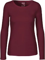 O Dámské tričko s dlouhým rukávem bordeaux model 22505860 - Neutral O Dámské tričko s dlouhým rukávem bordeaux model 22505860 - Neutral