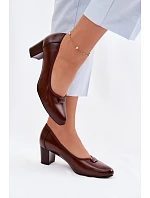 Lodičky na podpatku Vinceza 58622 Hnědé