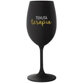 TEKUTÁ TERAPIA - čierny pohár na víno 350 ml TEKUTÁ TERAPIA - čierny pohár na víno 350 ml