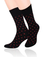 Vzorované pánské ponožky Steven art.136 Srdíčka