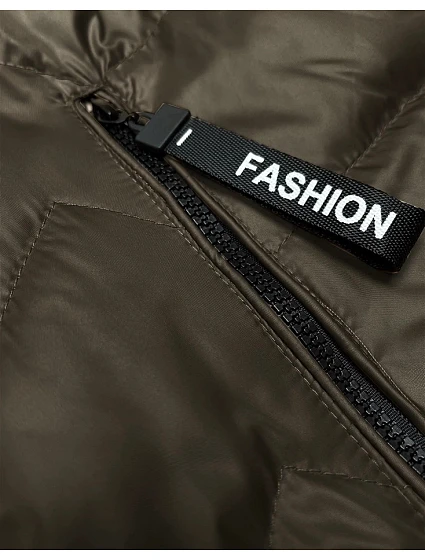 Dámská vesta v khaki barvě s odepínací kapucí model 19456885 - S'WEST Dámská vesta v khaki barvě s odepínací kapucí model 19456885 - S'WEST