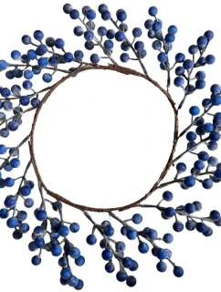 OZDOBNÝ VĚNEC Z JEŘABIN 30 CM