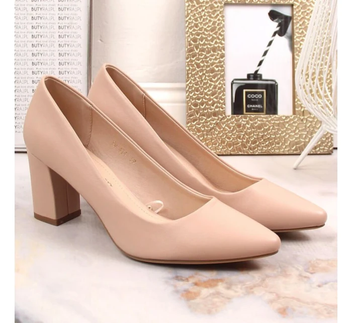 Dámské lodičky Sergio Leone v tělové barvě PB414