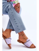 Elegantní ploché sandálky fialové model 21619499 - Boto Elegantní ploché sandálky fialové model 21619499 - Boto