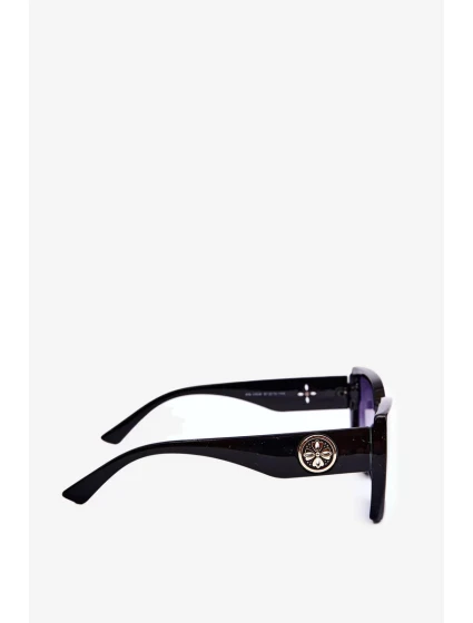 Dámské klasické sluneční brýle s ozdobnými detaily UV400 černá Dámské klasické sluneční brýle s ozdobnými detaily UV400 černá