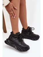 Dámské tenisky z přírodní kůže GOE – černé Dámské tenisky z přírodní kůže GOE – černé