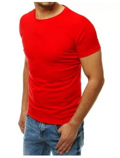 Pánské tričko bez potisku červené model 21962387 - Dstreet