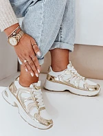 Dámské tenisky s plochou podrážkou GLISSWALK gold FashionStreet ZY1002