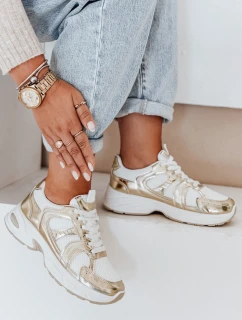 Dámské tenisky s plochou podrážkou GLISSWALK gold FashionStreet ZY1002