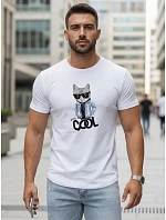 Pánské tričko Stay COOL s potiskem bílé FashionStreet NX5018R