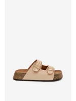 Dámské pantofle se zlatými a knoflíky model 21919013 - Boto Dámské pantofle se zlatými a knoflíky model 21919013 - Boto