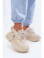 Kožené dámské tenisky GOE TT2N4012 Béžové