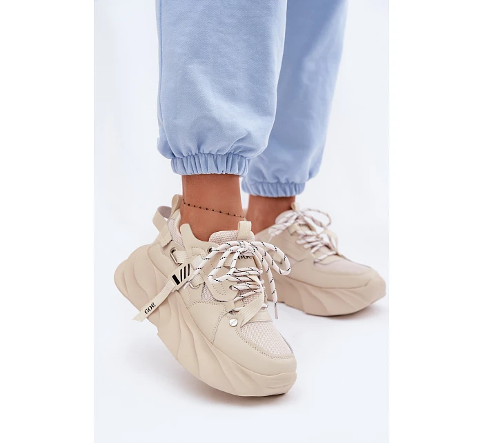 Kožené dámské tenisky GOE TT2N4012 Béžové