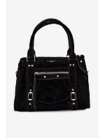 Eko semišová kabelka s přívěskem Černá model 22220865 - Flora&Co Eko semišová kabelka s přívěskem Černá model 22220865 - Flora&Co