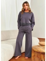 Dámská tepláková souprava Tmavě šedá Doctor model 21866307 - DOCTOR NAP Dámská tepláková souprava Tmavě šedá Doctor model 21866307 - DOCTOR NAP