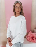 Dámská jednobarevná mikina LUMIVIA bílá FashionStreet BY1372