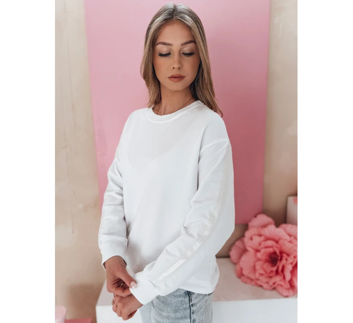 Dámská jednobarevná mikina LUMIVIA bílá FashionStreet BY1372